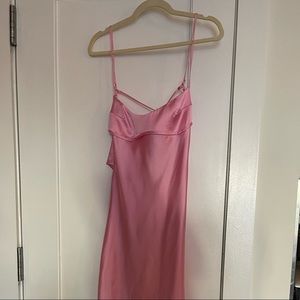 Soft pink silky dress
